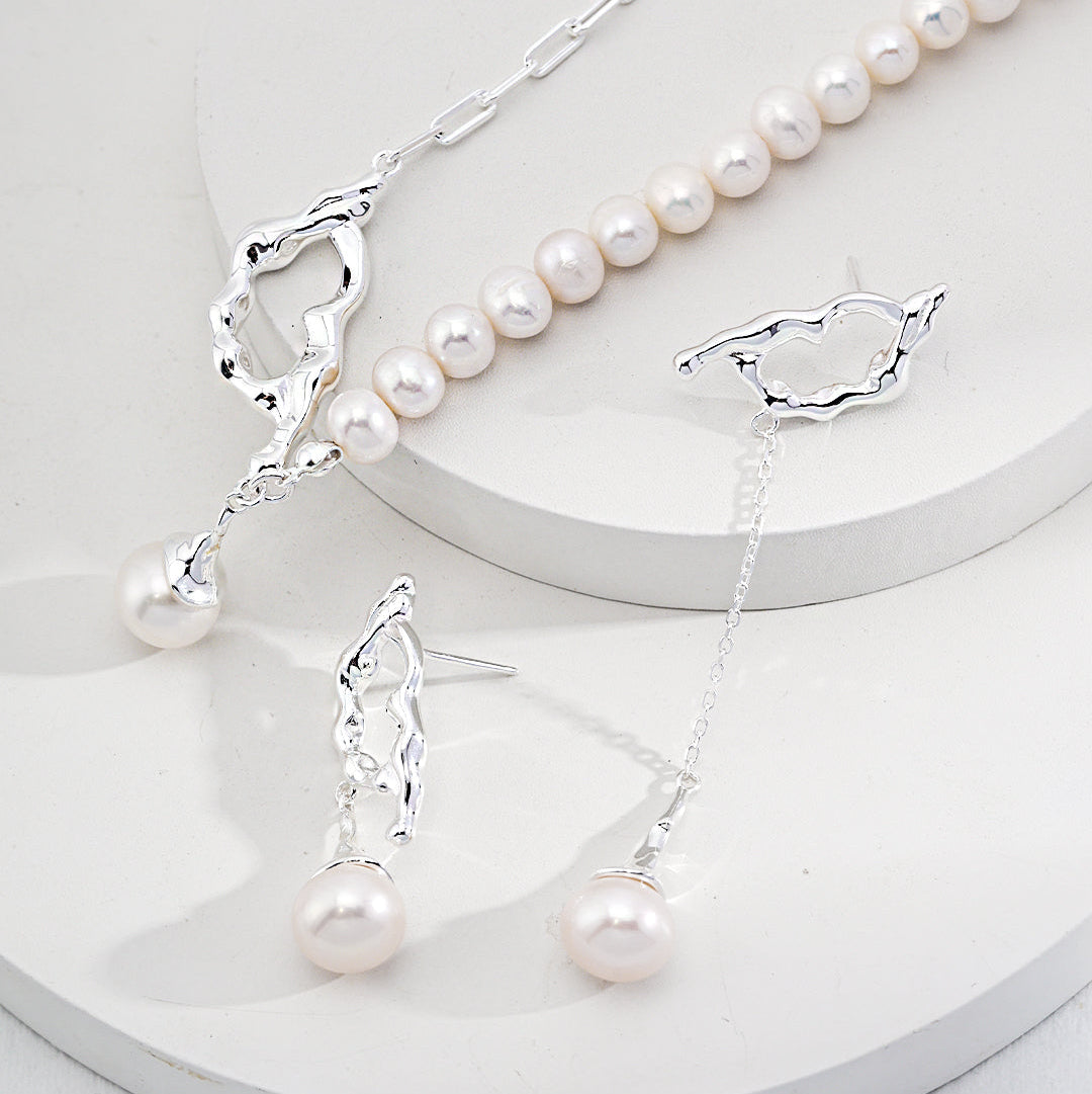 Pearl Reshaping Series Necklace & Earrings