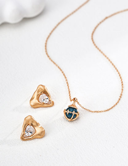 S925 Silver Lucky Star Necklace – Amethyst & Azurite Options