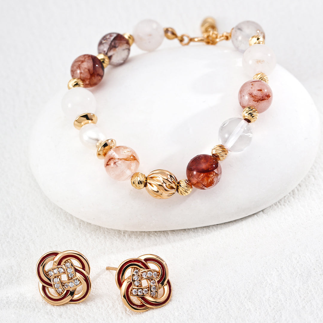 S925銀復古設計感滴釉耳環