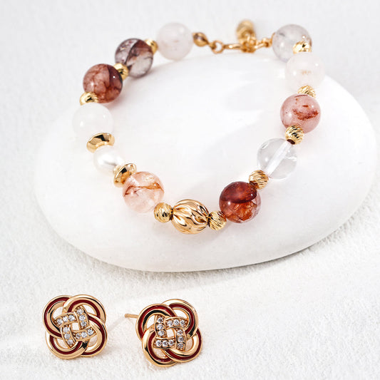 S925銀復古設計感滴釉耳環