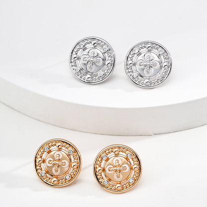 璀璨和諧紐扣耳環