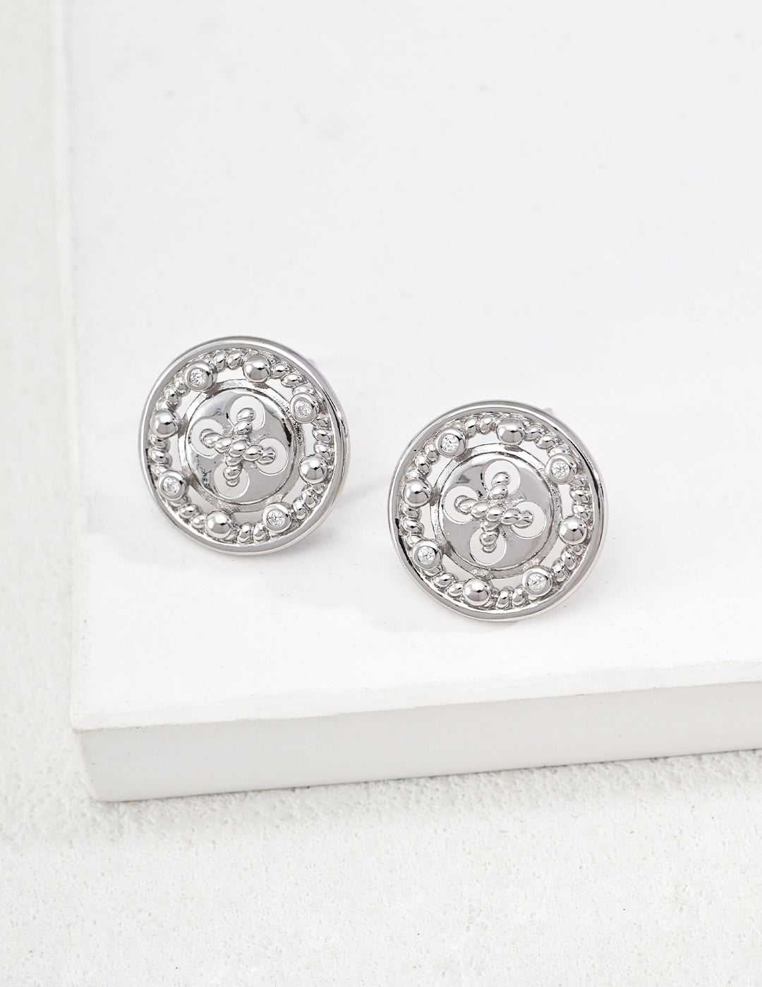 璀璨和諧紐扣耳環