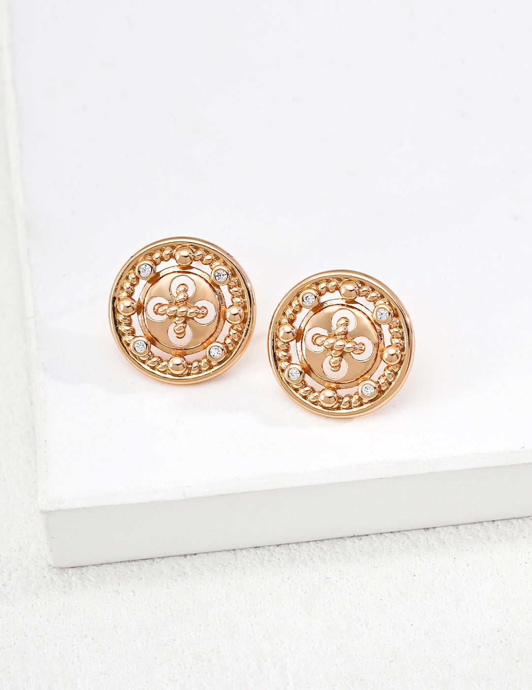 璀璨和諧紐扣耳環