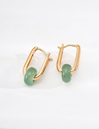 常青和諧玉瑪瑙耳環