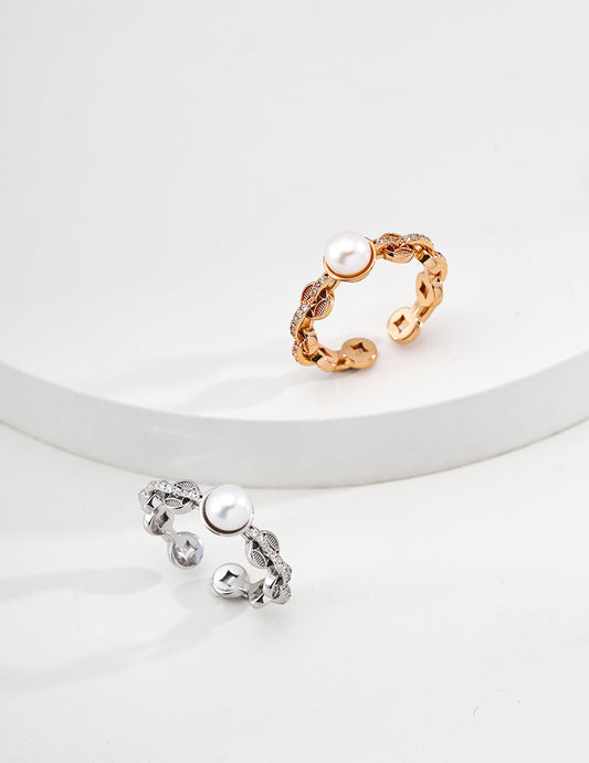 S925 Fortune Leaf Coin Rings