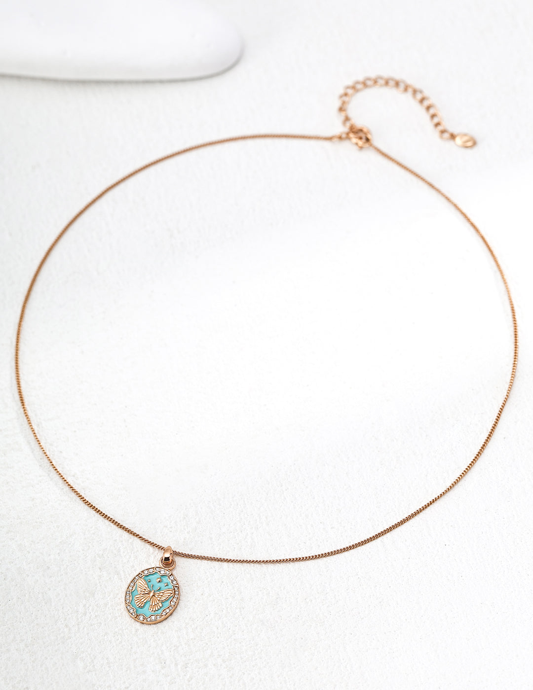 春日蝶影-蒂芬妮藍版項鍊